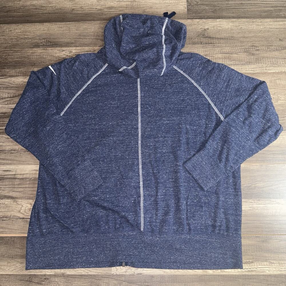 Nike Navy Dallas Cowboys Women Plus Size Gym Vintage Full-Zip Hoodie 3xl - Picture 5 of 6